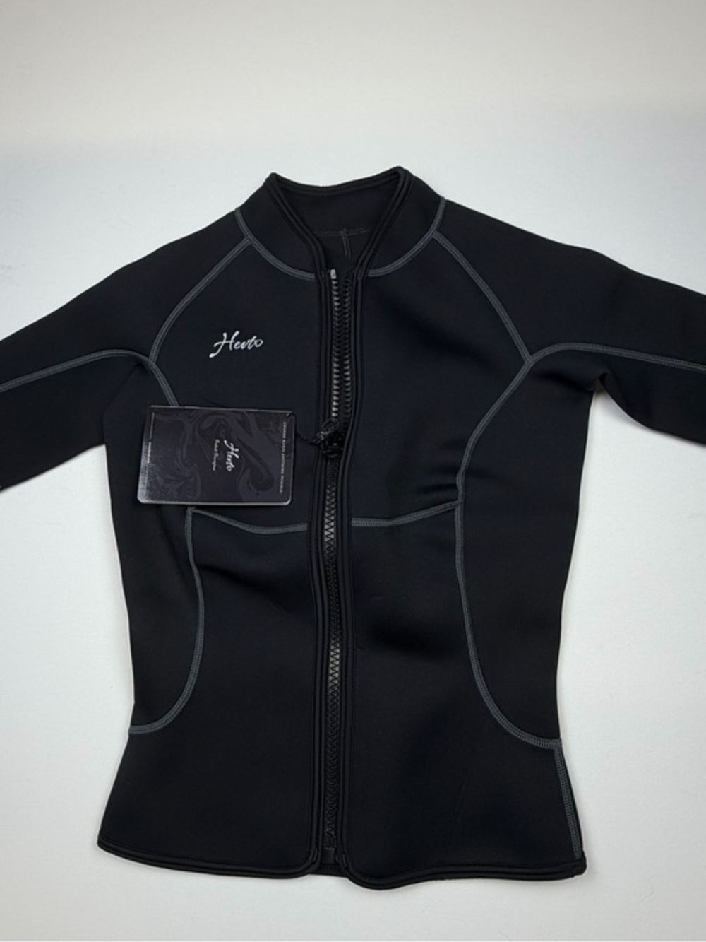 Hevto Neoprene Short Sleeve Wetsuit Jacket Black NWT Women Size Large